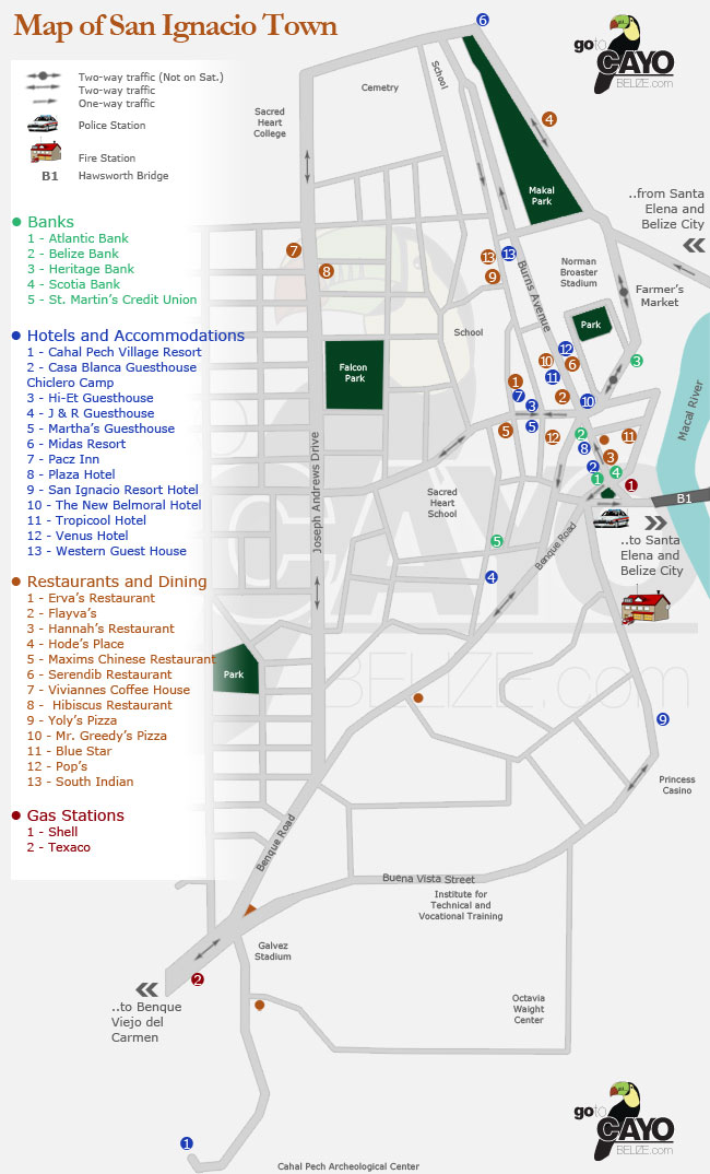 Map of San Ignacio Town